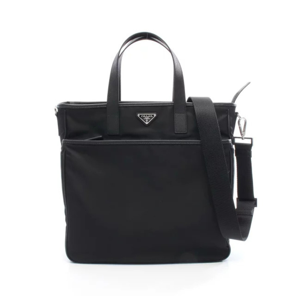 Prada VITELLO CITY Business Bag Saffiano Leather Black